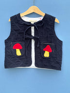 Mushroom Navy Gilet
