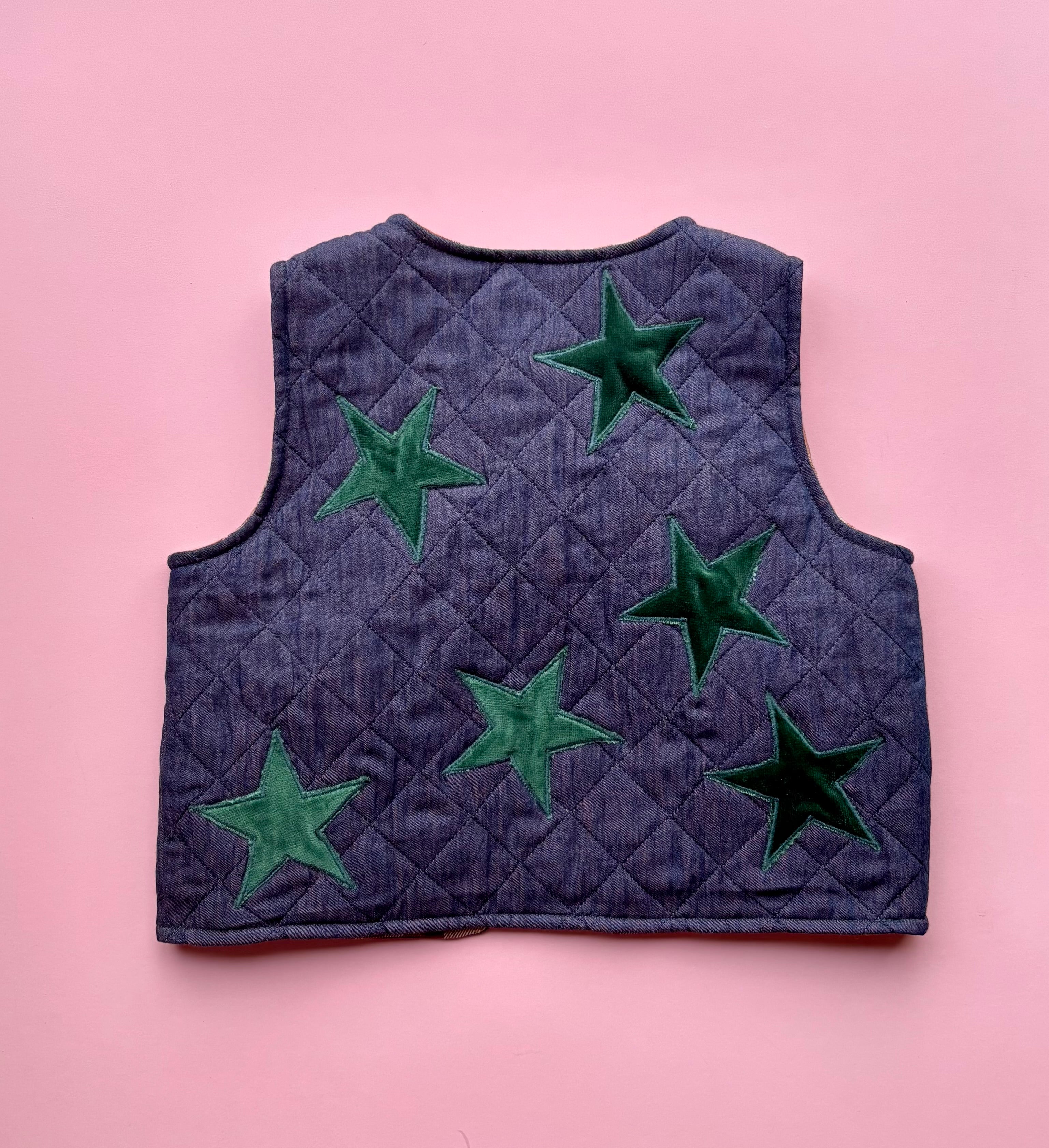 Quilted Green Stars
