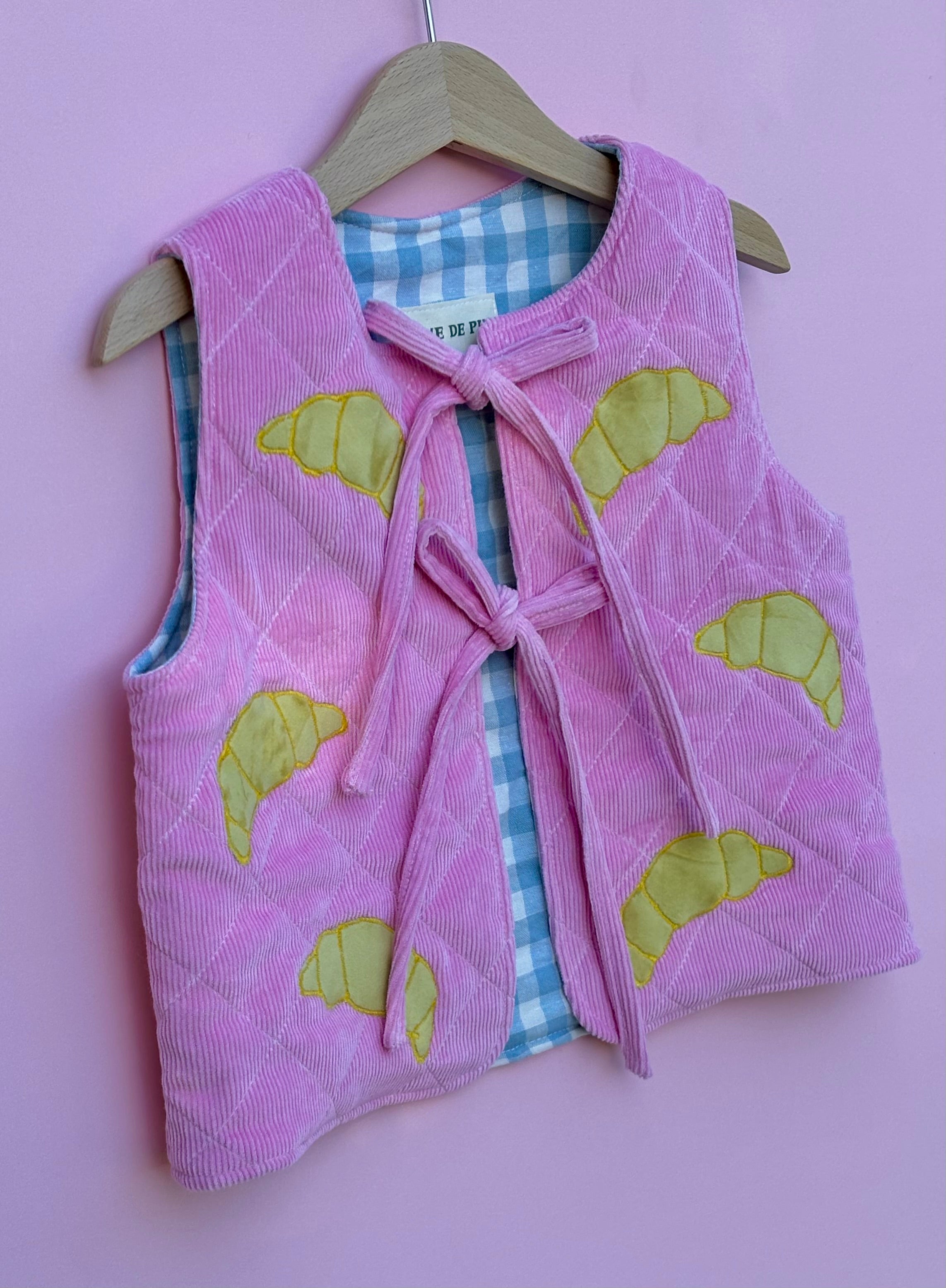 Pink Croissant Gilet