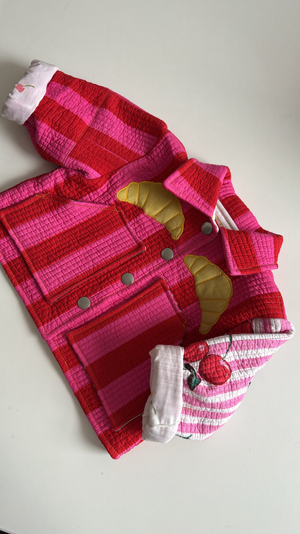 Mini croissant quilted jacket * 0-3 months