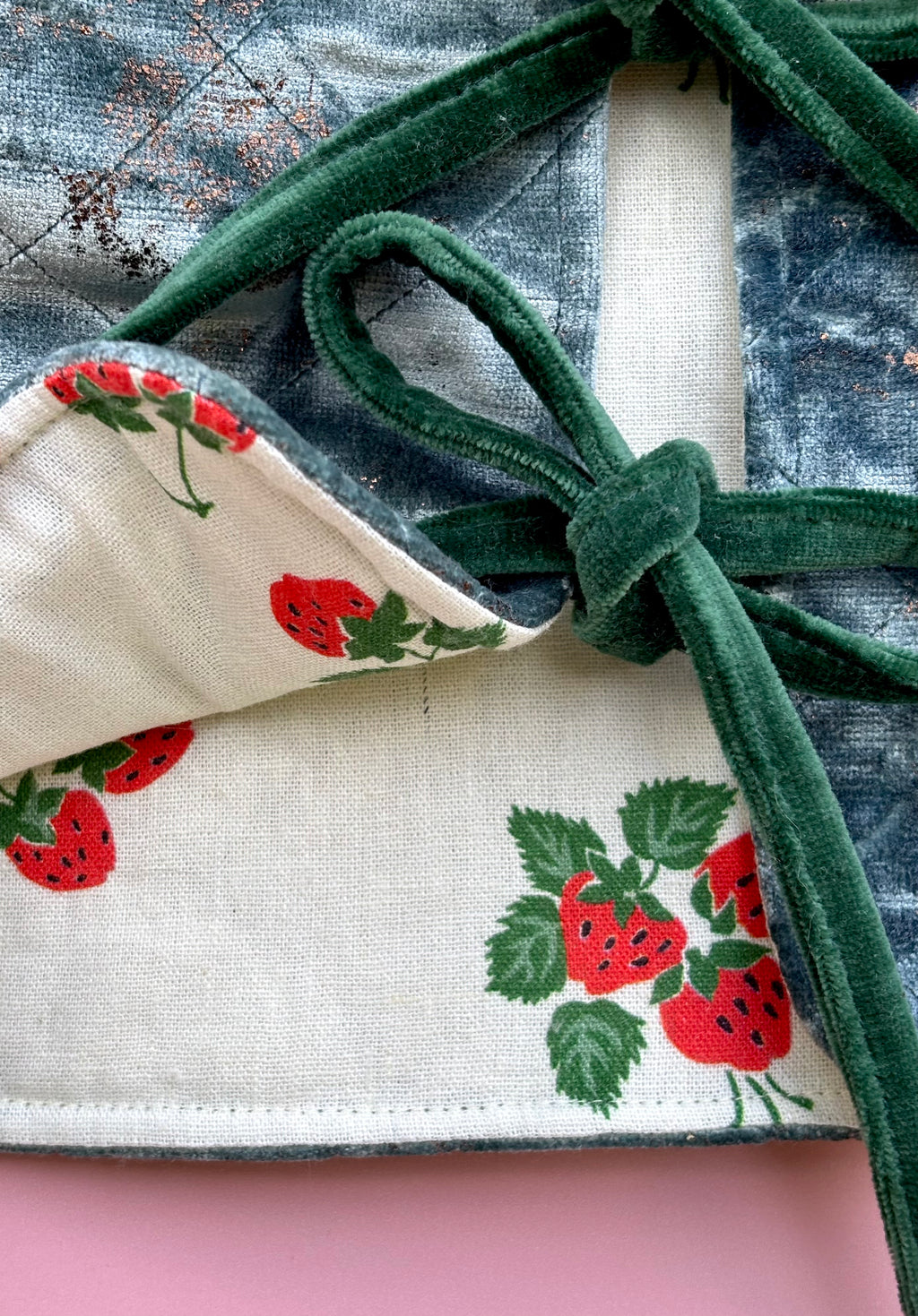 Strawberry quilted gilet