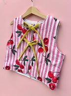 Cherries Quilted Cotton Gilet * 4-5 years