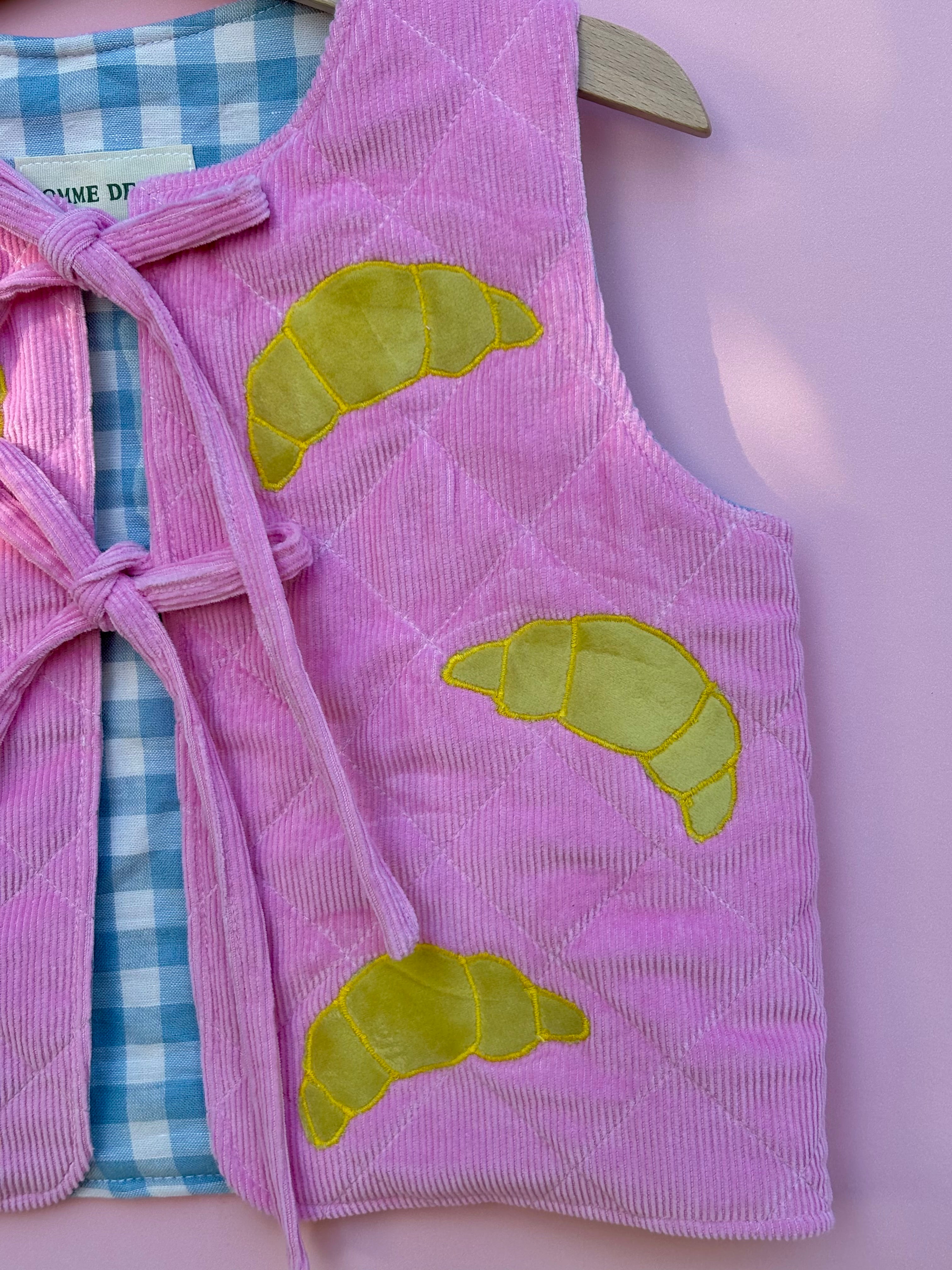 Pink Croissant Gilet