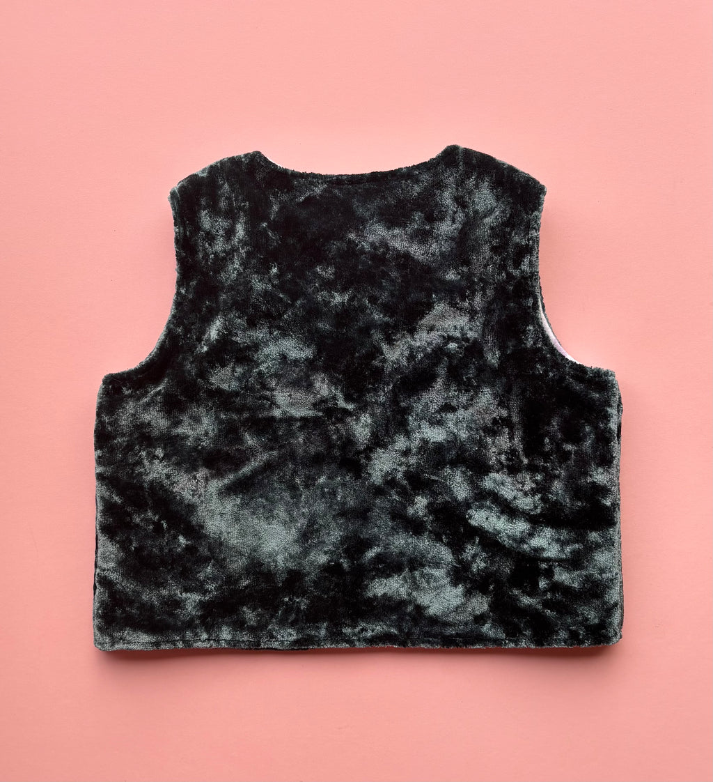 Quilted Emerald Velour Gilet