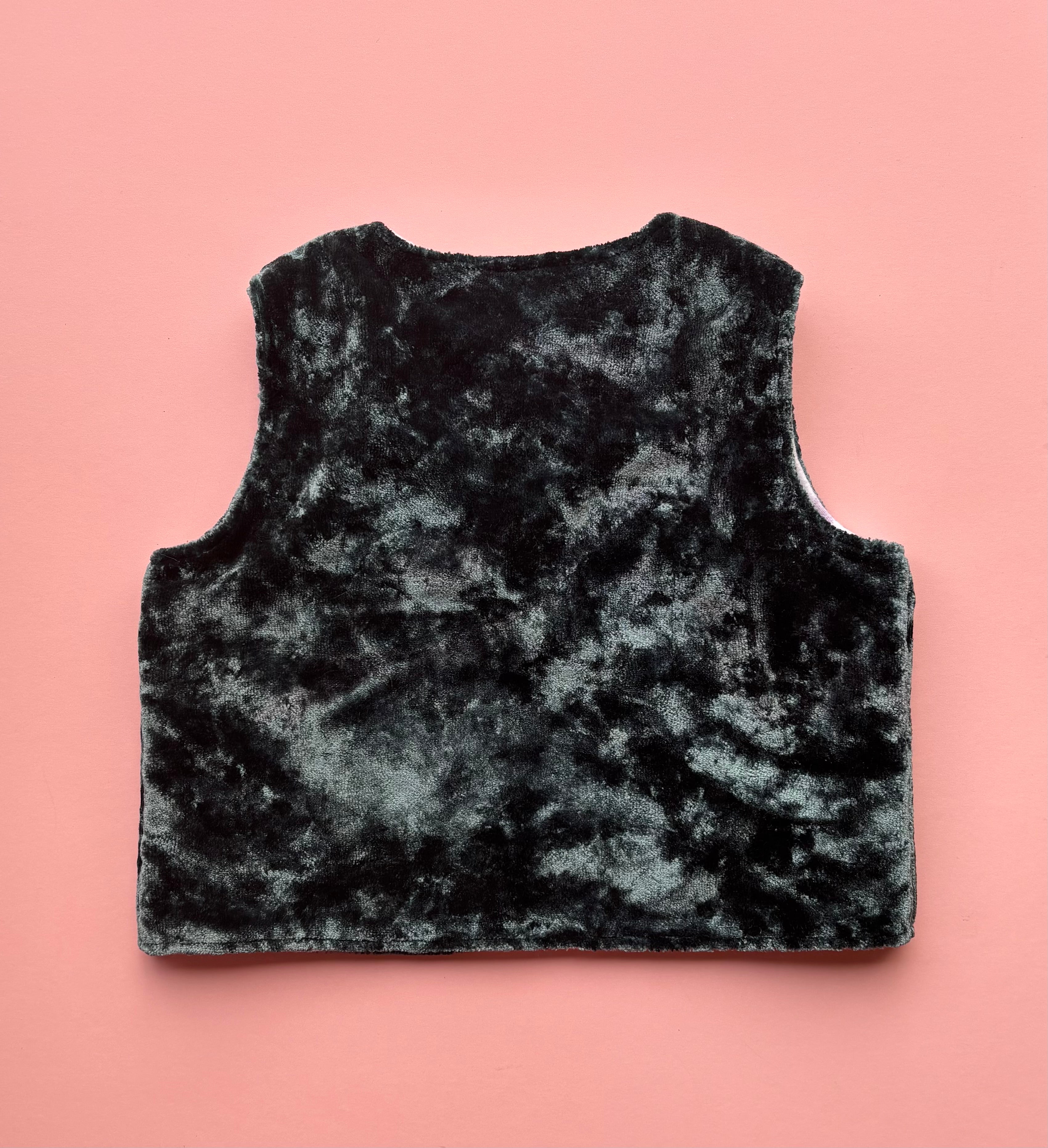 Quilted Emerald Velour Gilet